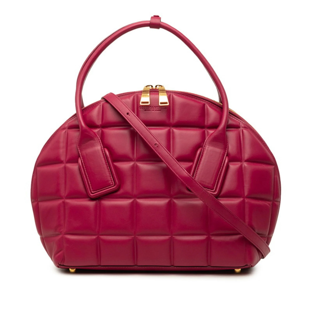 Bottega Veneta The Swoop Handbag, 2-Way Crossbody Shoulder Bag, Wine Red Leat...